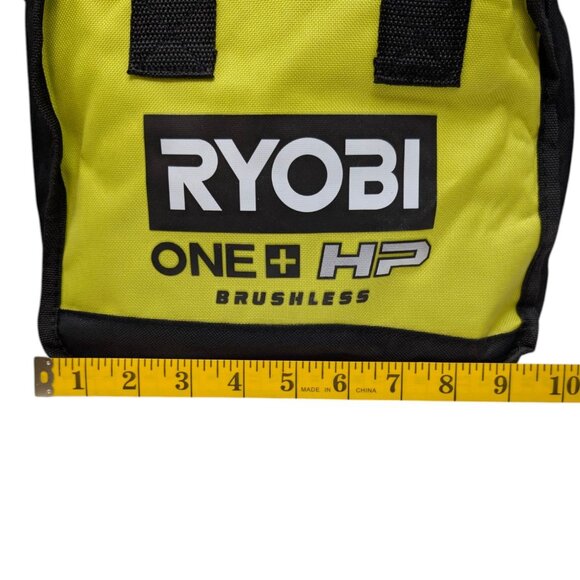 Ryobi Drill Bag Tool Bag Green Black Canvas 9.5 x 6 x 8 - Picture 8 of 11
